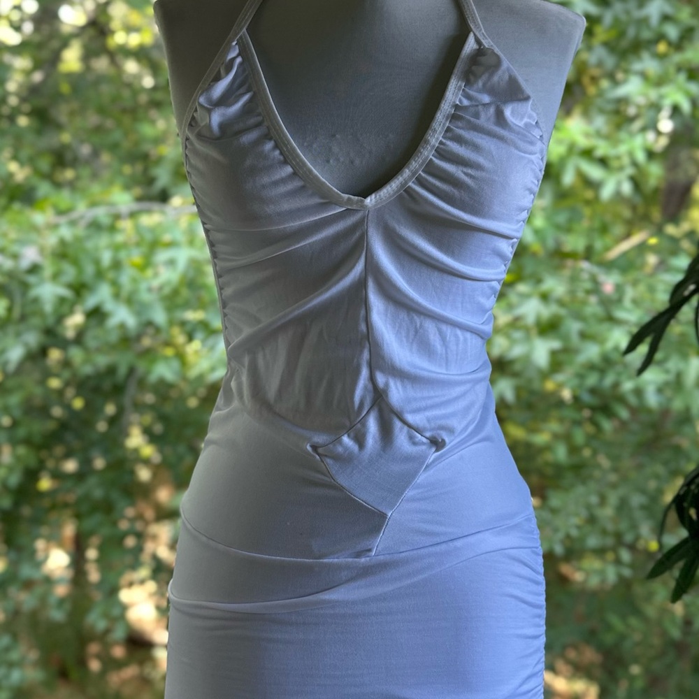 White Halter Dress |backless dress |club dress /going out dress sexy white dress